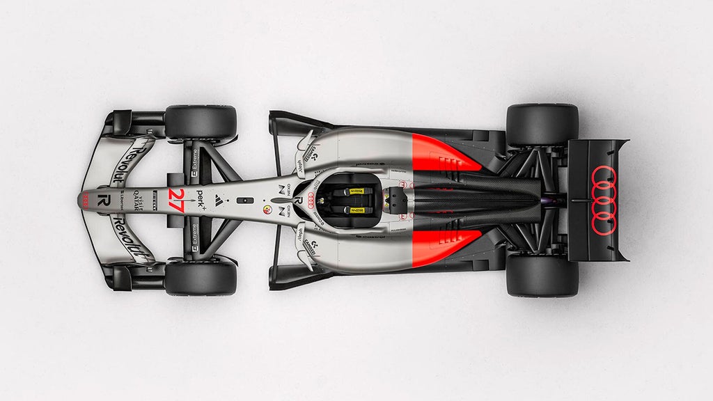 Draufsicht auf den Audi R26.