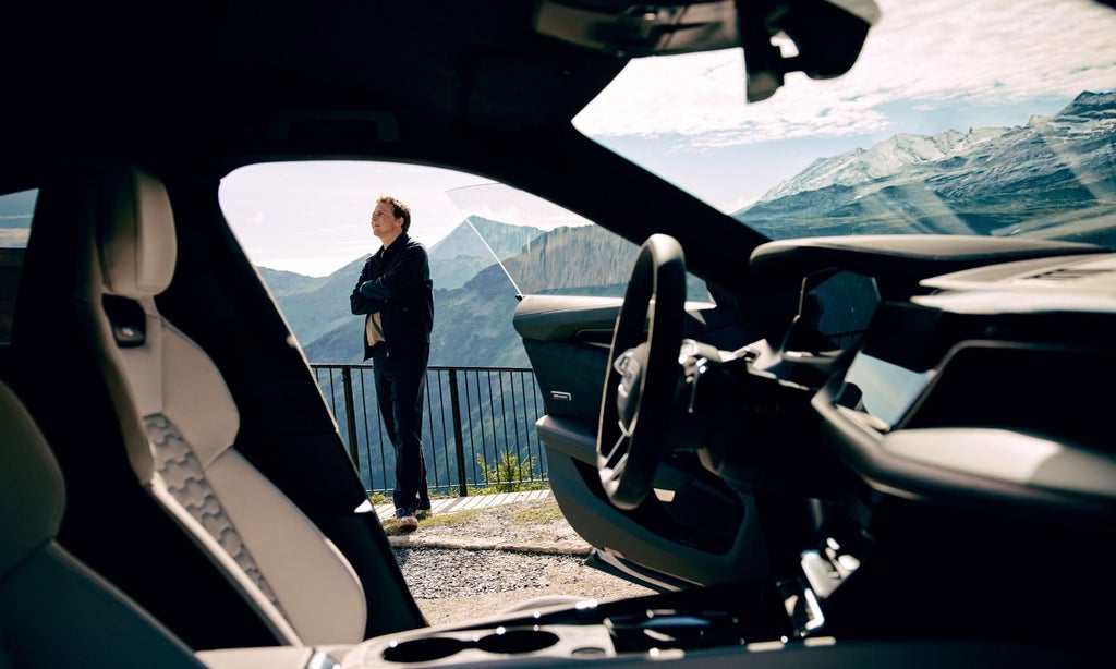 Blick ins Interieur des Audi RS e-tron GT ice race edition.