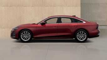 Red A6 Saloon from the side