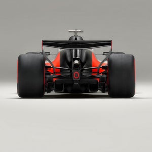 Visão traseira do Audi R26 Concept.