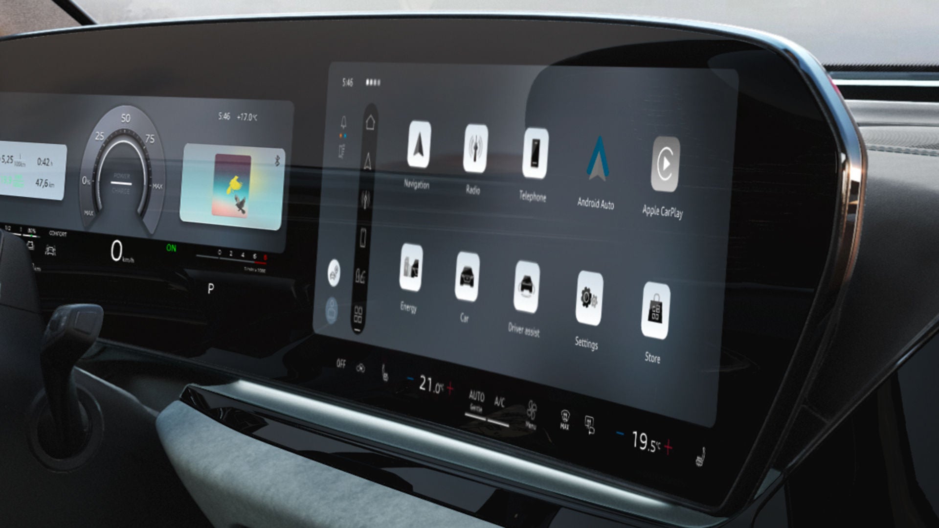 Detailbeeld van het MMI-touchdisplay.