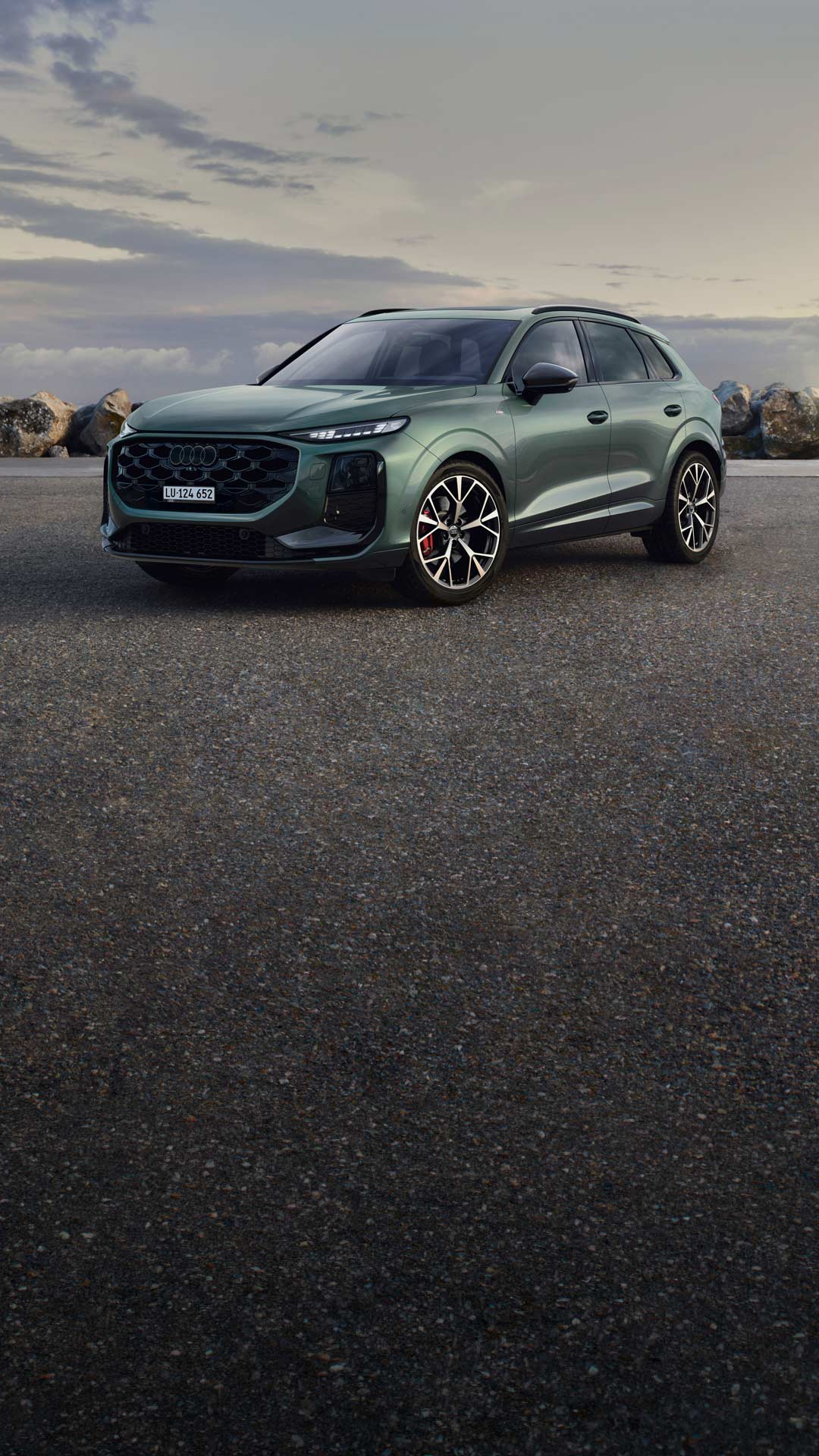 Audi Q3 SUV in Salbeigrün Metalic
