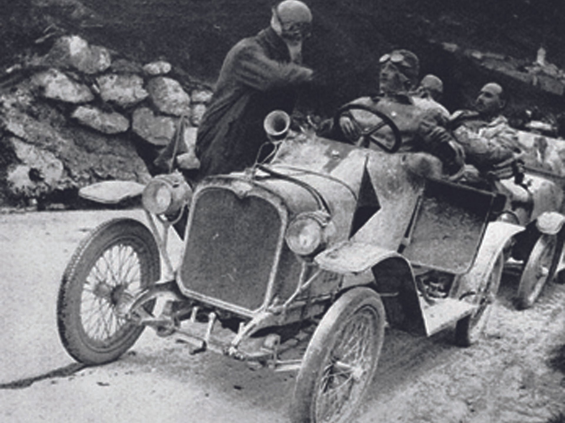 A picture showing a Wanderer race car.