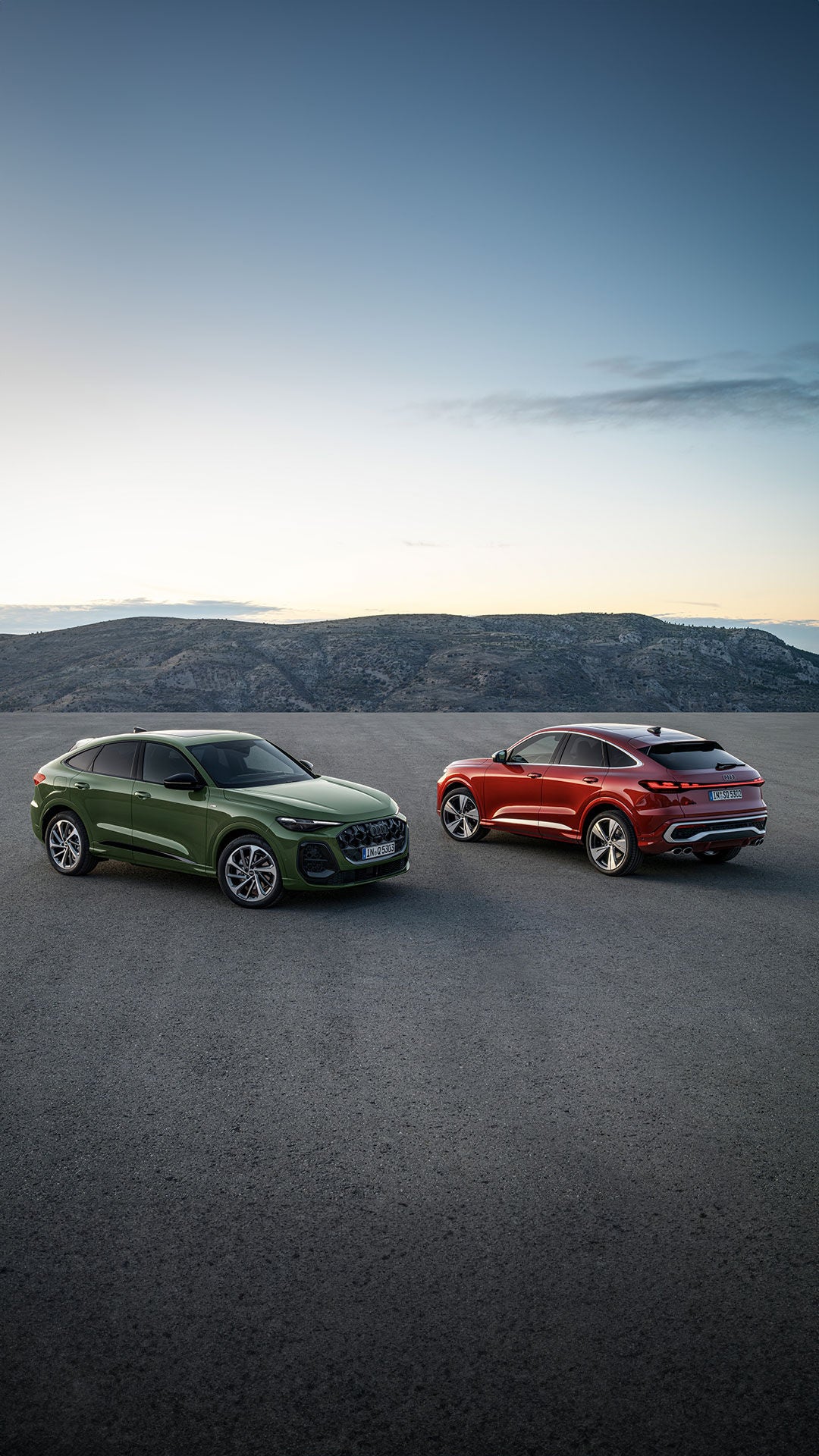 Foto de los vehículos Audi PHEV y Audi MHEV. 