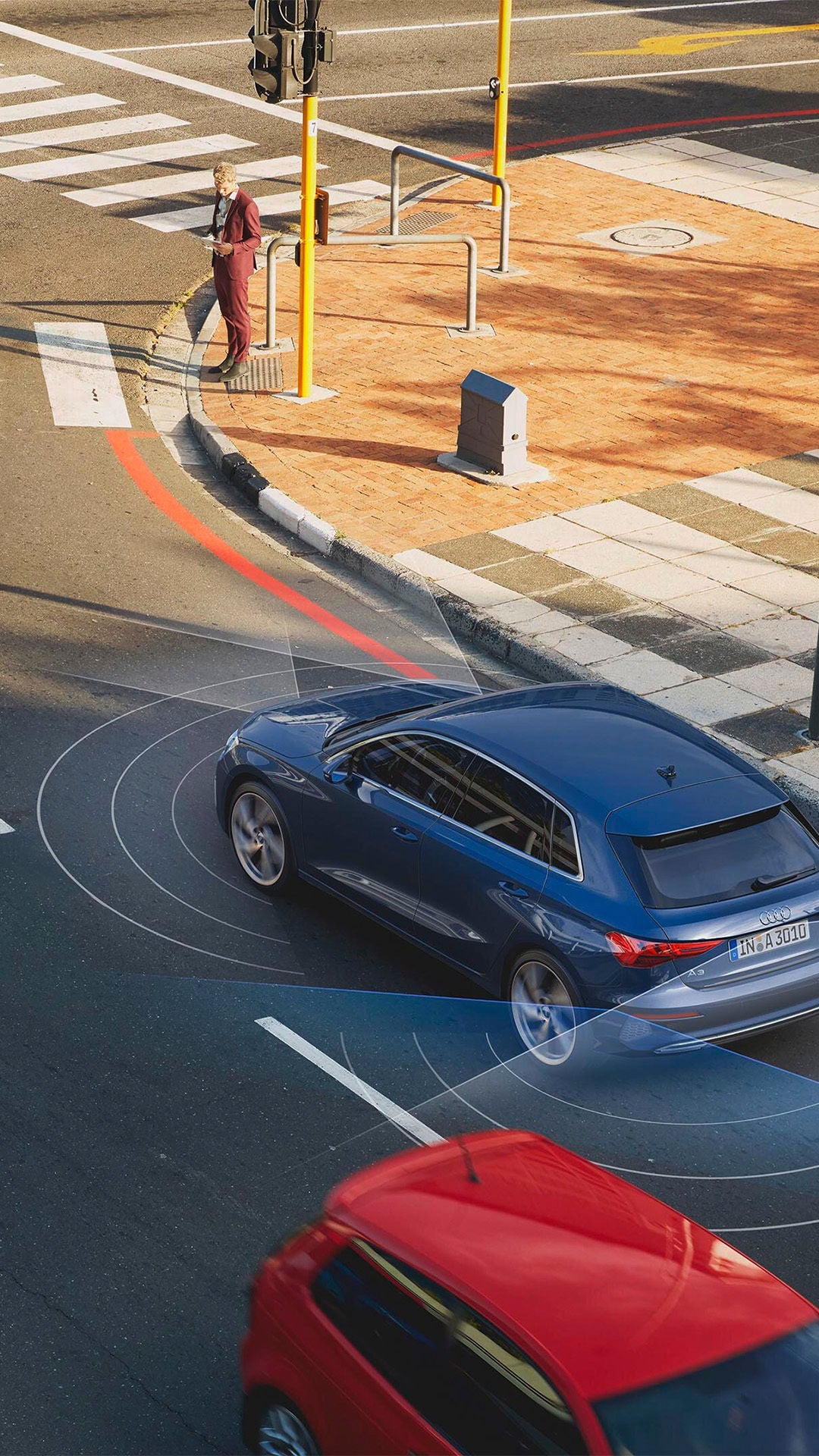 Foto de las tecnologías de asistencia de Audi.  