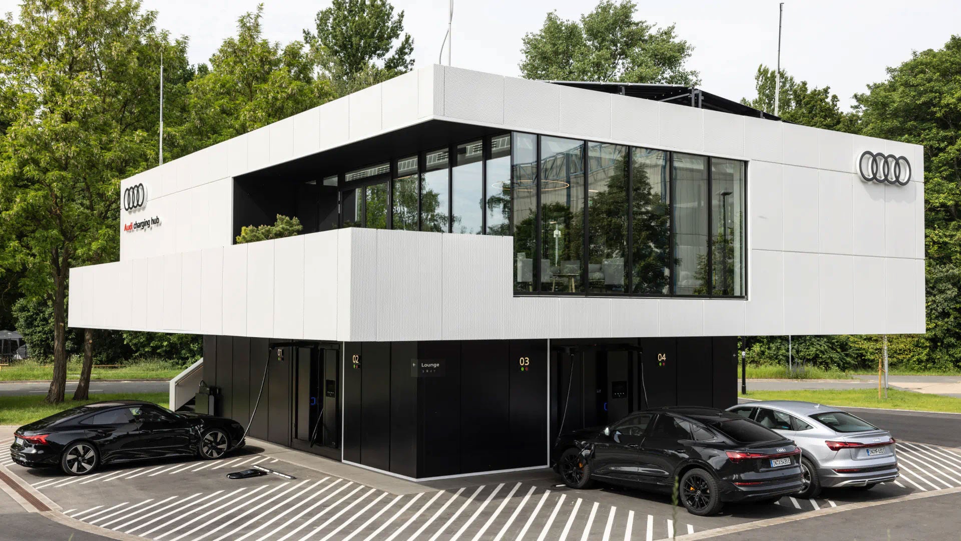 Hub de recharge Audi.