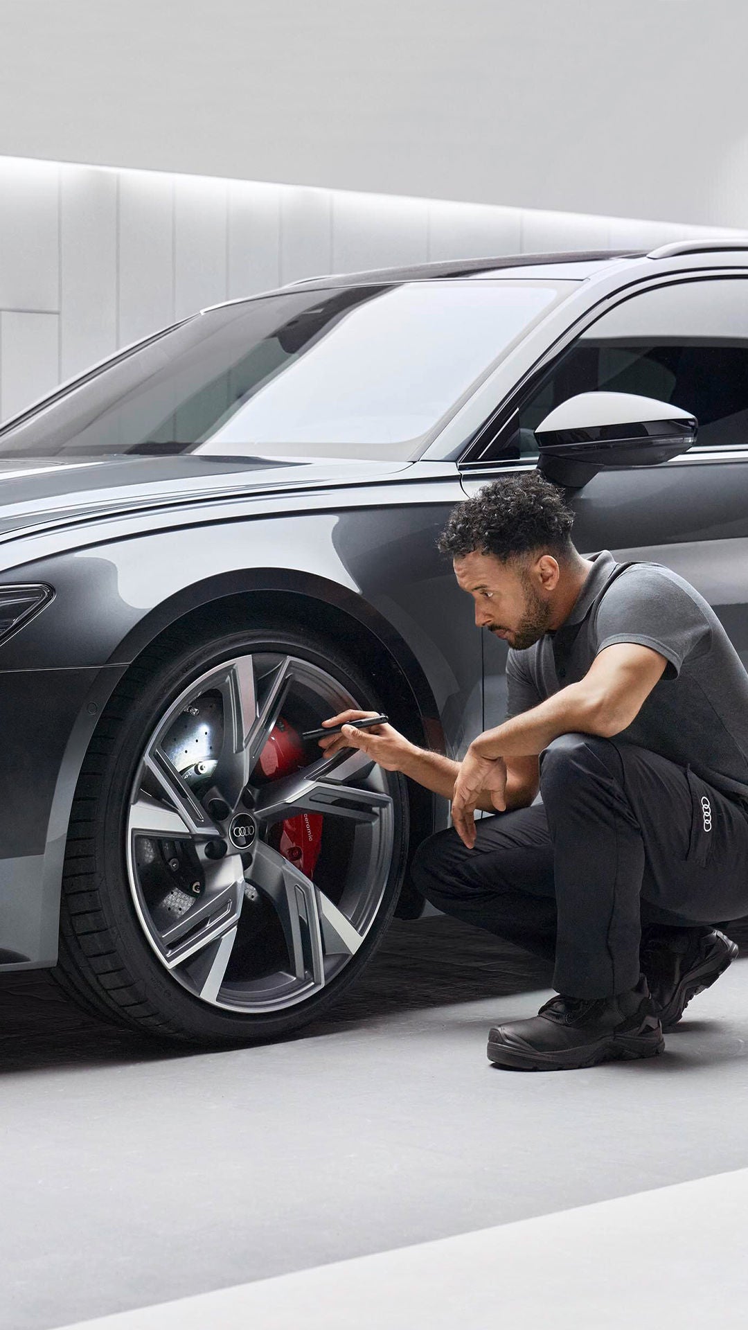 Bremseservice på Audi-verksted