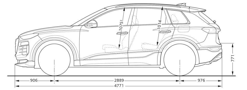 Q6 e-tron från sidan