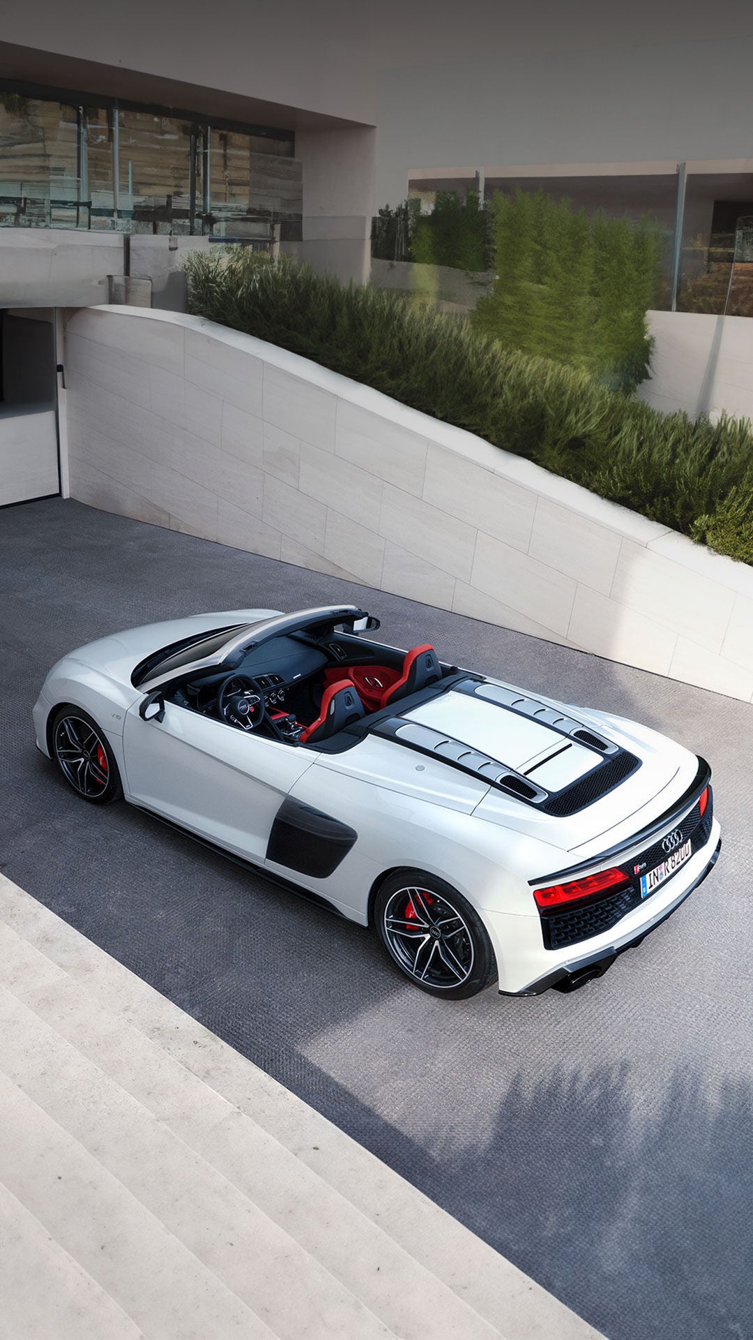 Foto de un Audi spyder, un descapotable deportivo con dos asientos. 