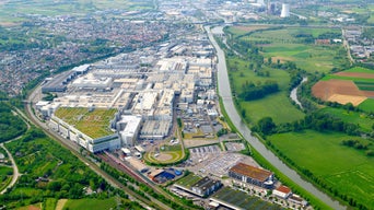 A bird's eye view of the Audi site in Neckarsulm