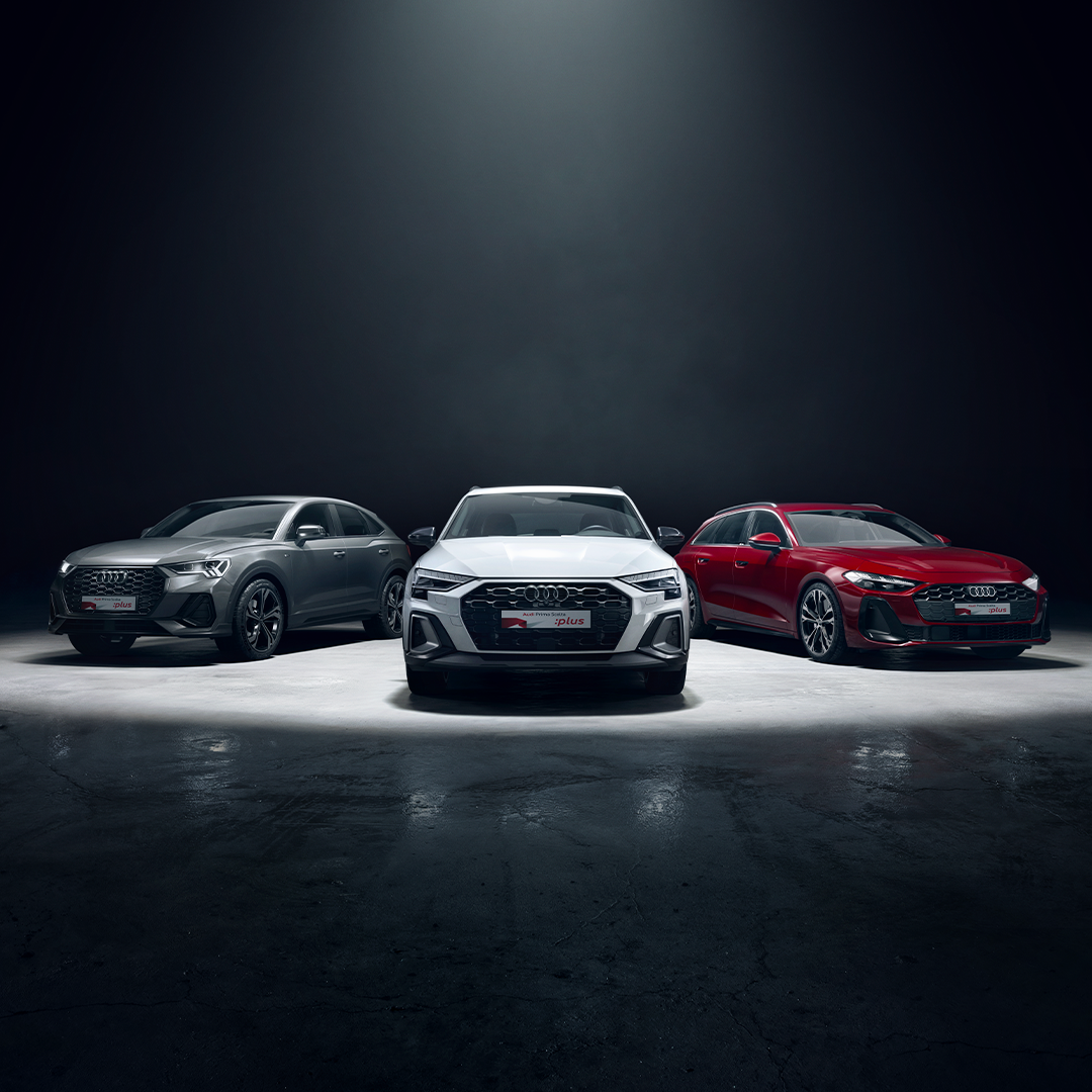 Tre vetture Audi usate con targa Audi Prima Scelta :plus