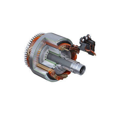 Foto de un motor eléctrico Audi e-tron.