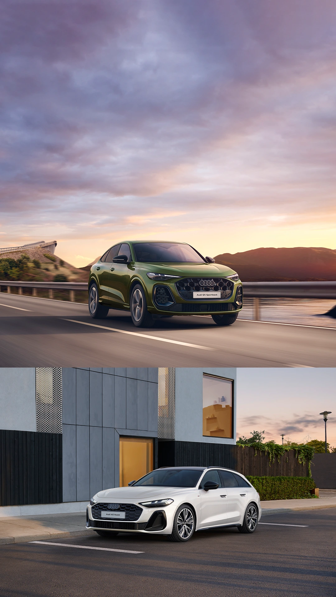 Q5とA5の走行する様子