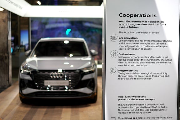Audi impact wall tijdens het Greentech Festival 2021.