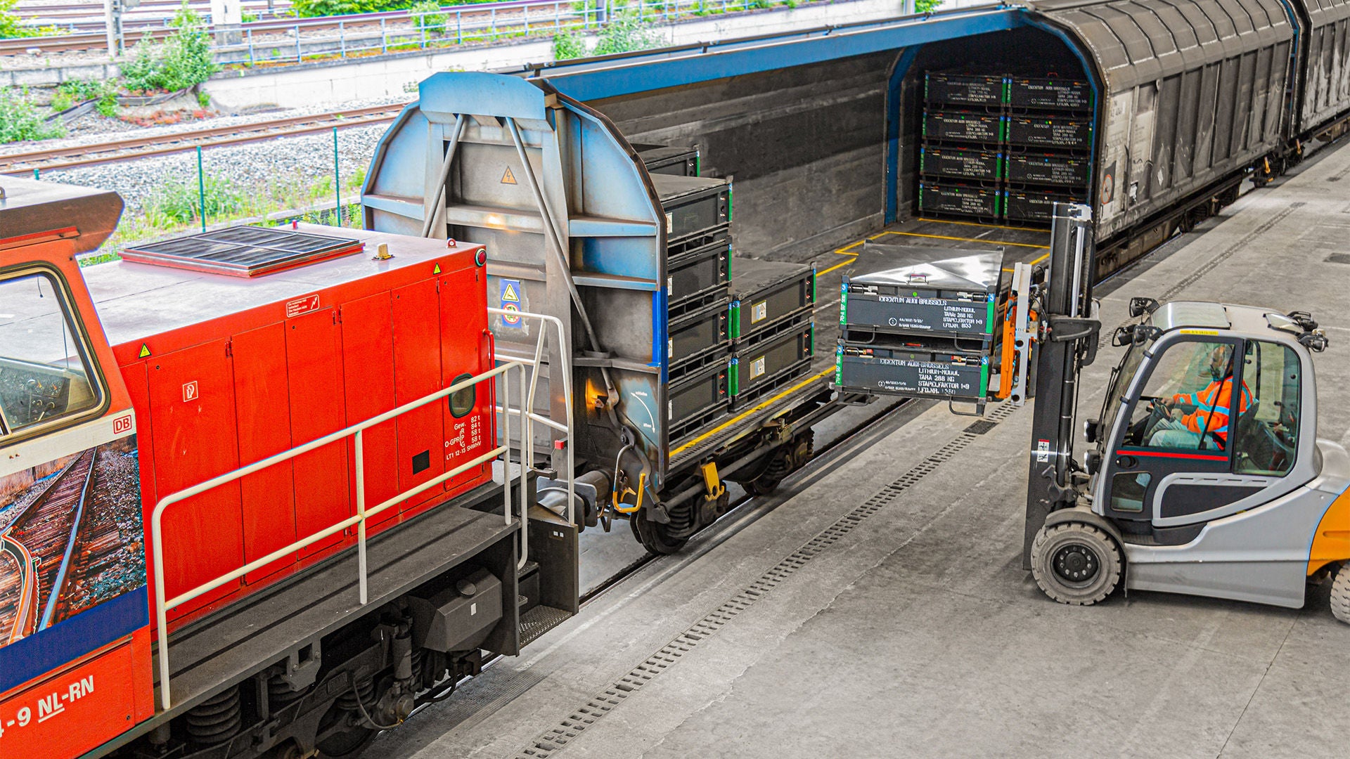 Train is being loaded