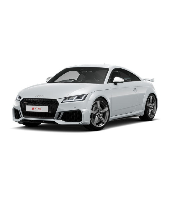 White Audi TT RS Coupe with trim.