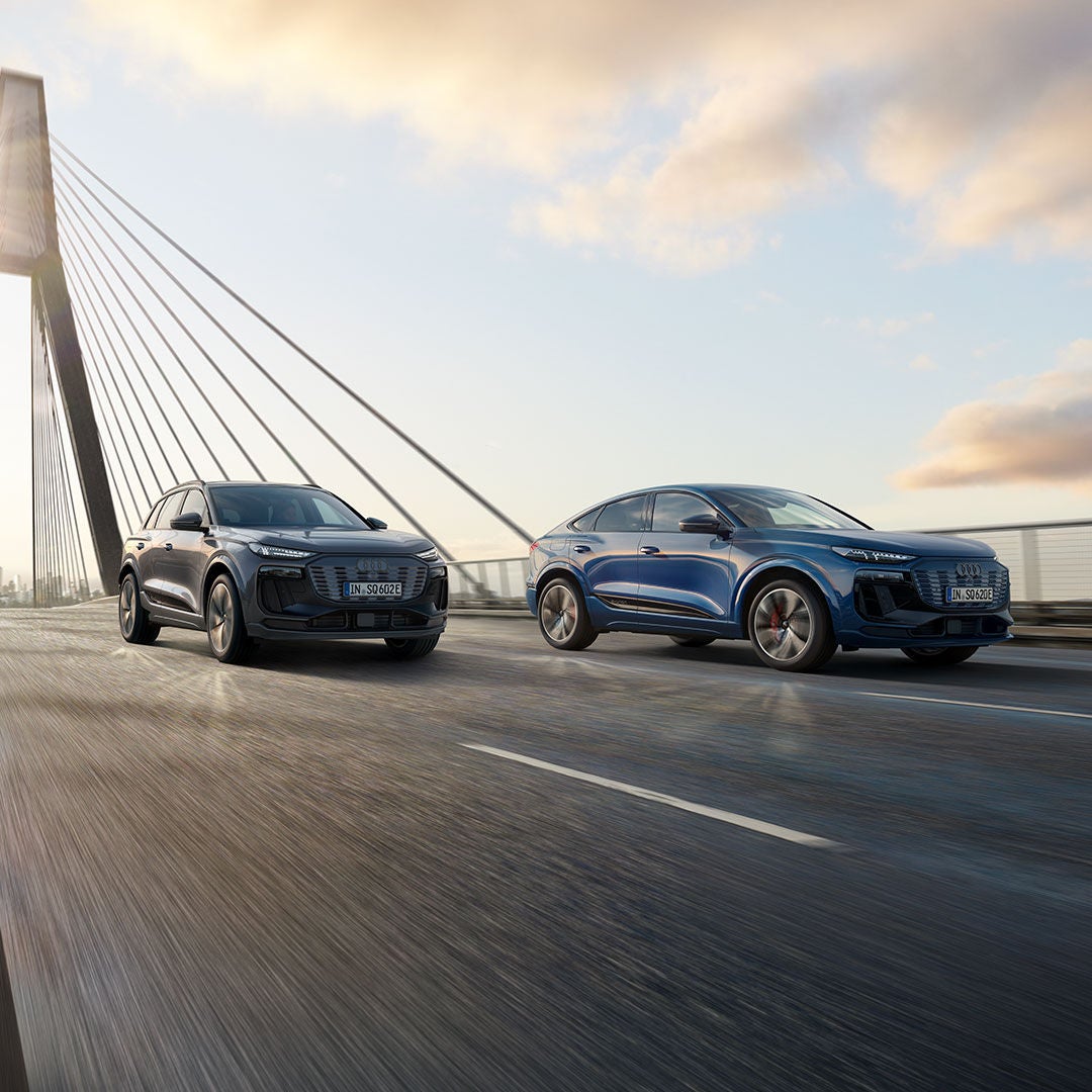 Deux SQ6 roulent côte à côte sur un pont.