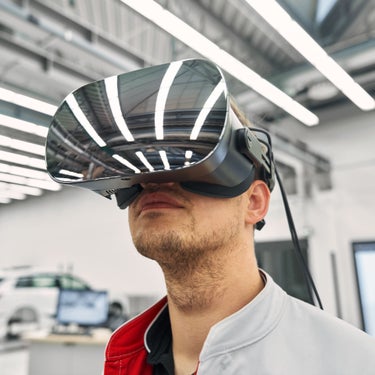 Person mit VR-Brille