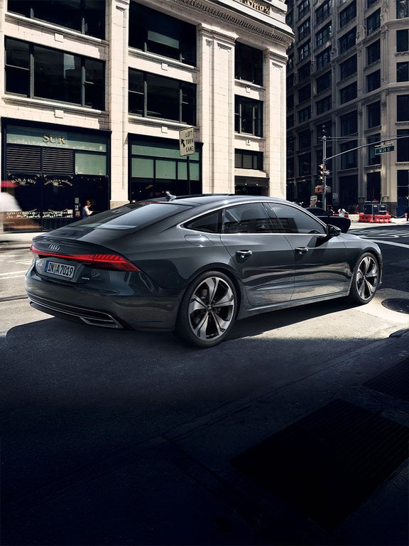 Side rear view Audi A7 Sportback