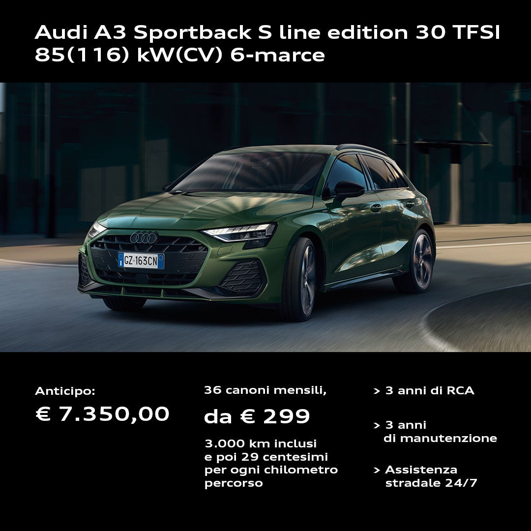 Audi A3 Sportback verde