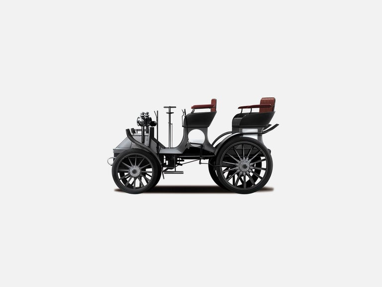 Illustration of the Horch 1 on a grey background