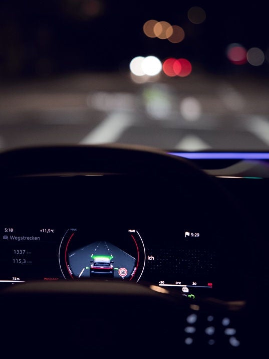 Nærbilde av virtual cockpit.