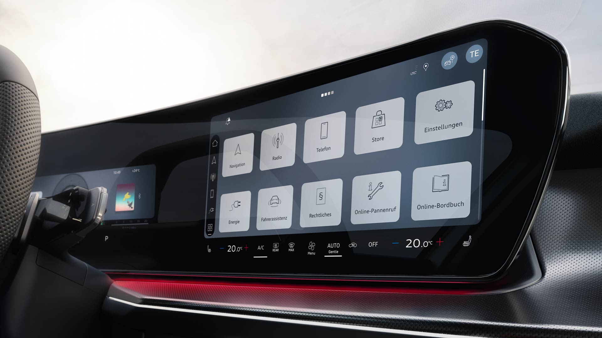 Blick auf das MMI touch-Display des Q3 Sportbacks.