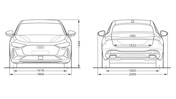 Ön ve arka görünüm A5 Sedan