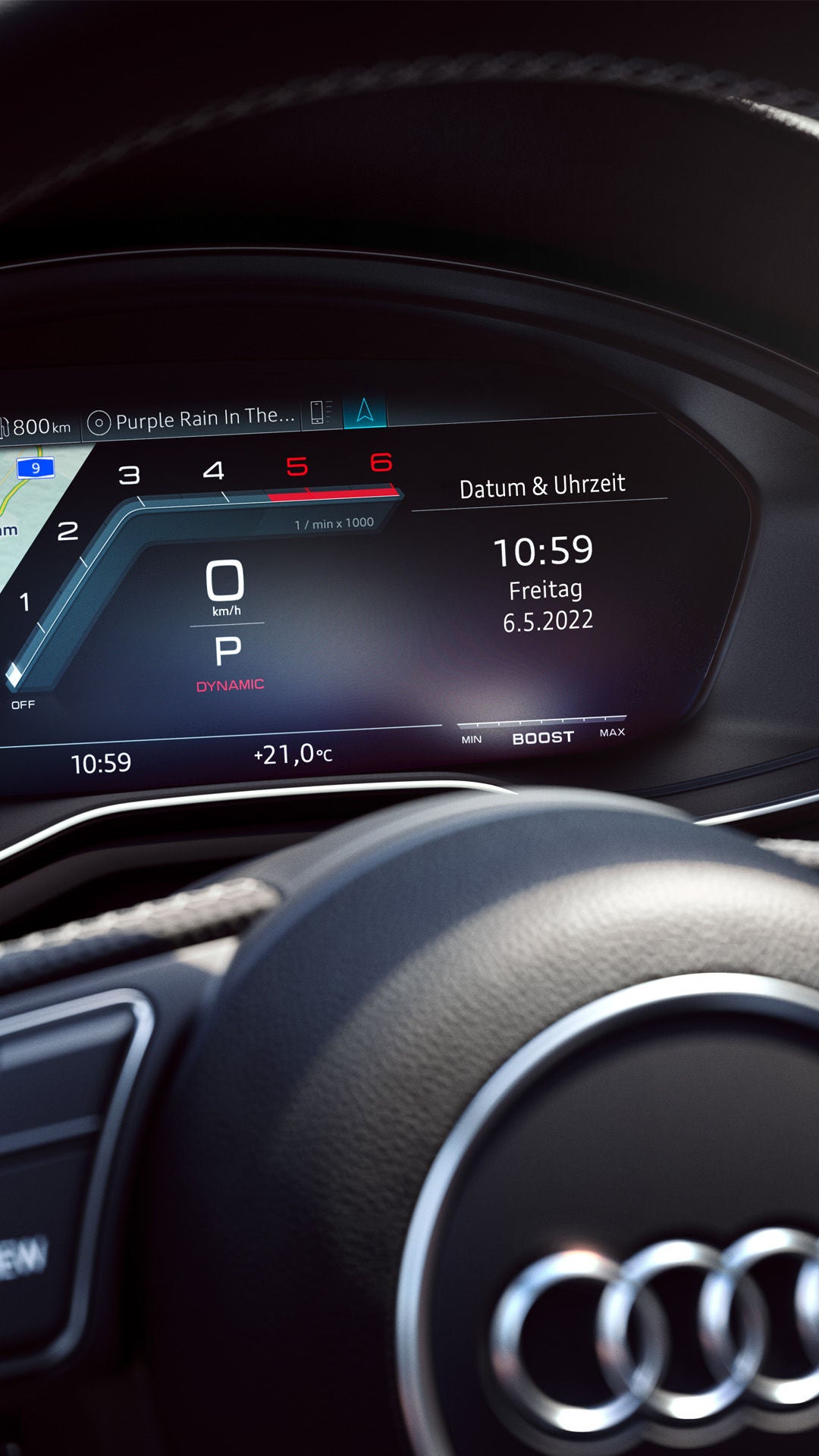 Cockpit of the Audi S5 Sportback