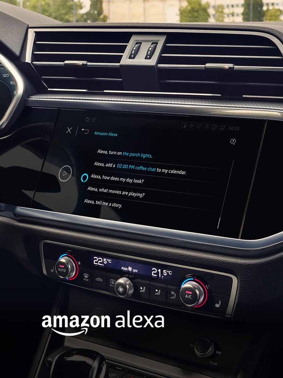 Foto de Amazon Music integrado en el sistema MMI de un Audi. 