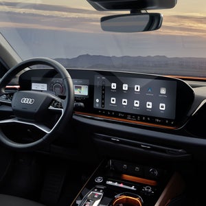 Close-up of the panoramic display in the cockpit of the A5 Avant.