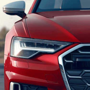 Audi S6 Sedan single-frame grill and headlight