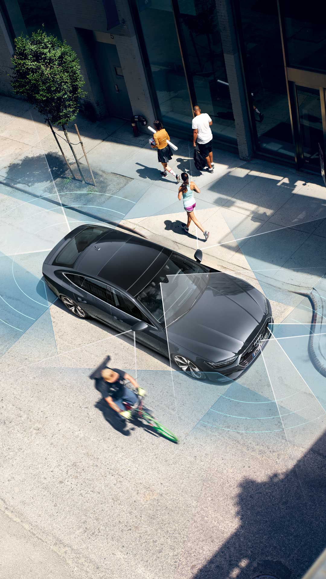 Dynamic Top View Audi A7 Sportback