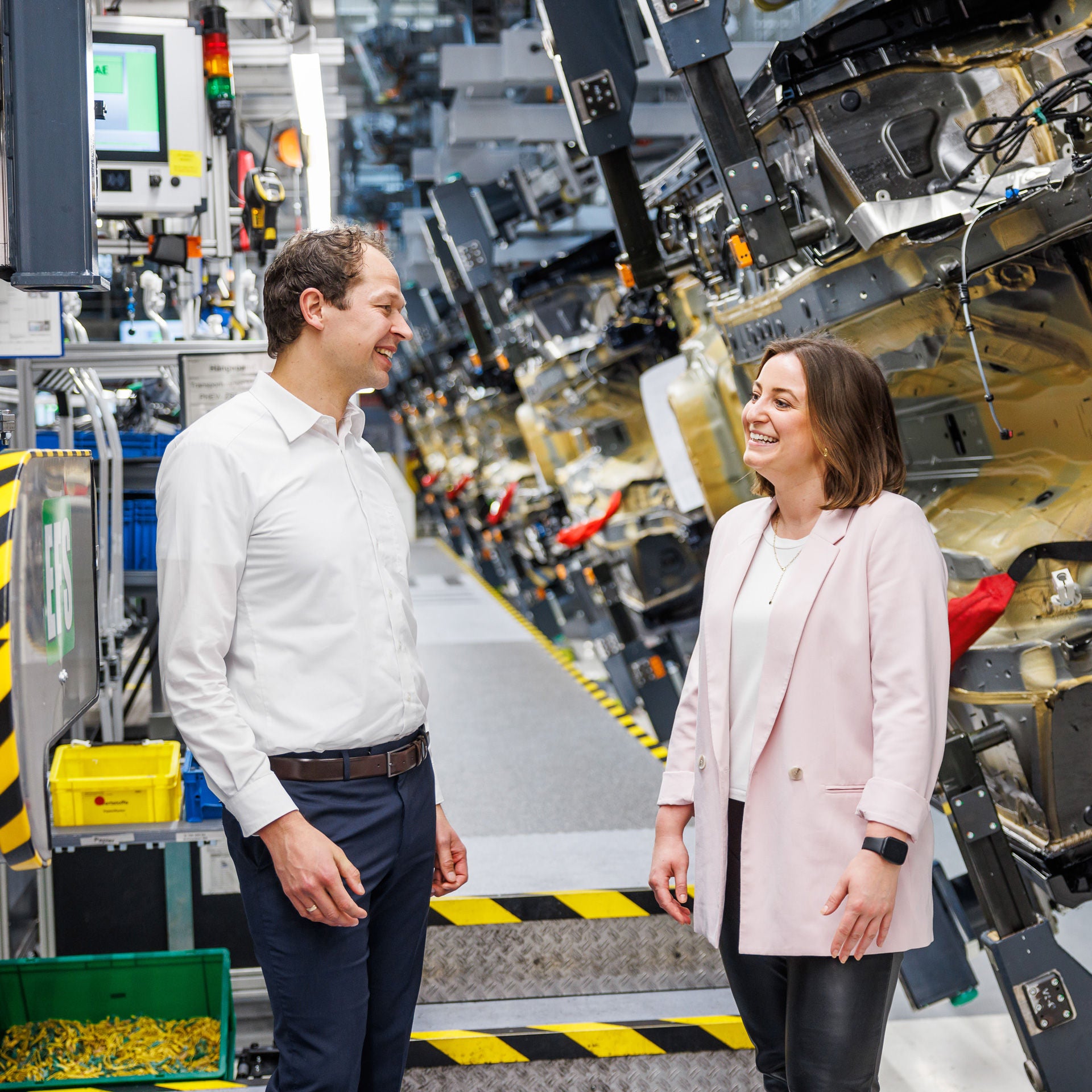 Katharina Pyrek and Jens Feldmeye in production