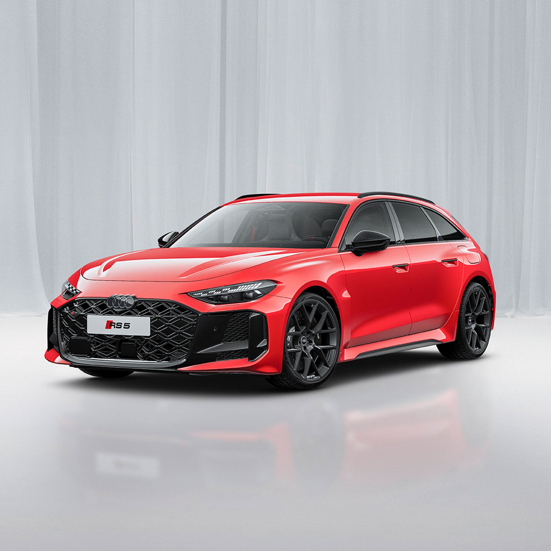 3/4 Ansicht eines roten Audi RS5 Avant