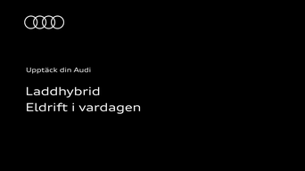 Audi e-hybrid: Videon använder tydliga animationer och bilder för att förklara hur Audi e-hybrid fungerar i vardagen.