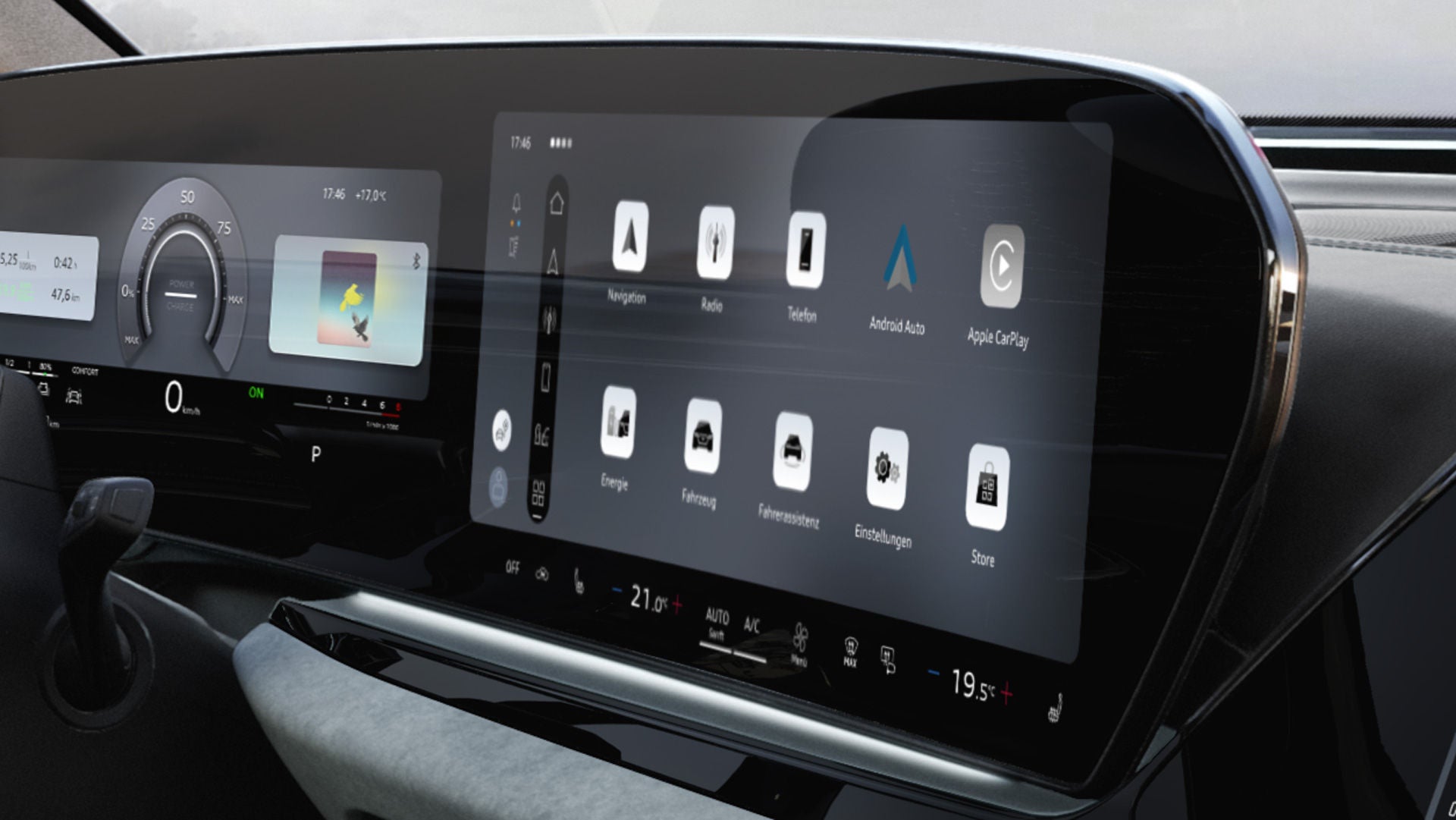 Nahaufnahme des MMI touch-Displays. 