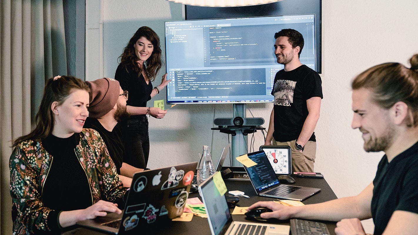 Ein Meeting mit 5 Personen