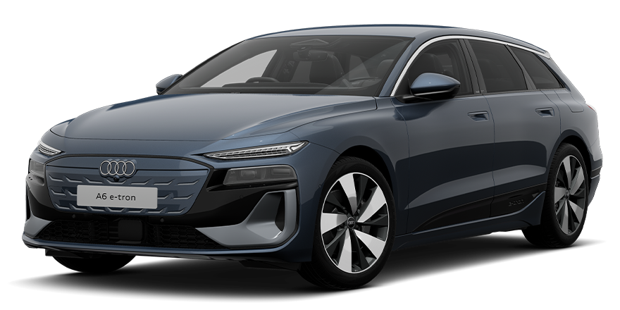 Dark blue Audi A6 Avant e-tron performance S Line render