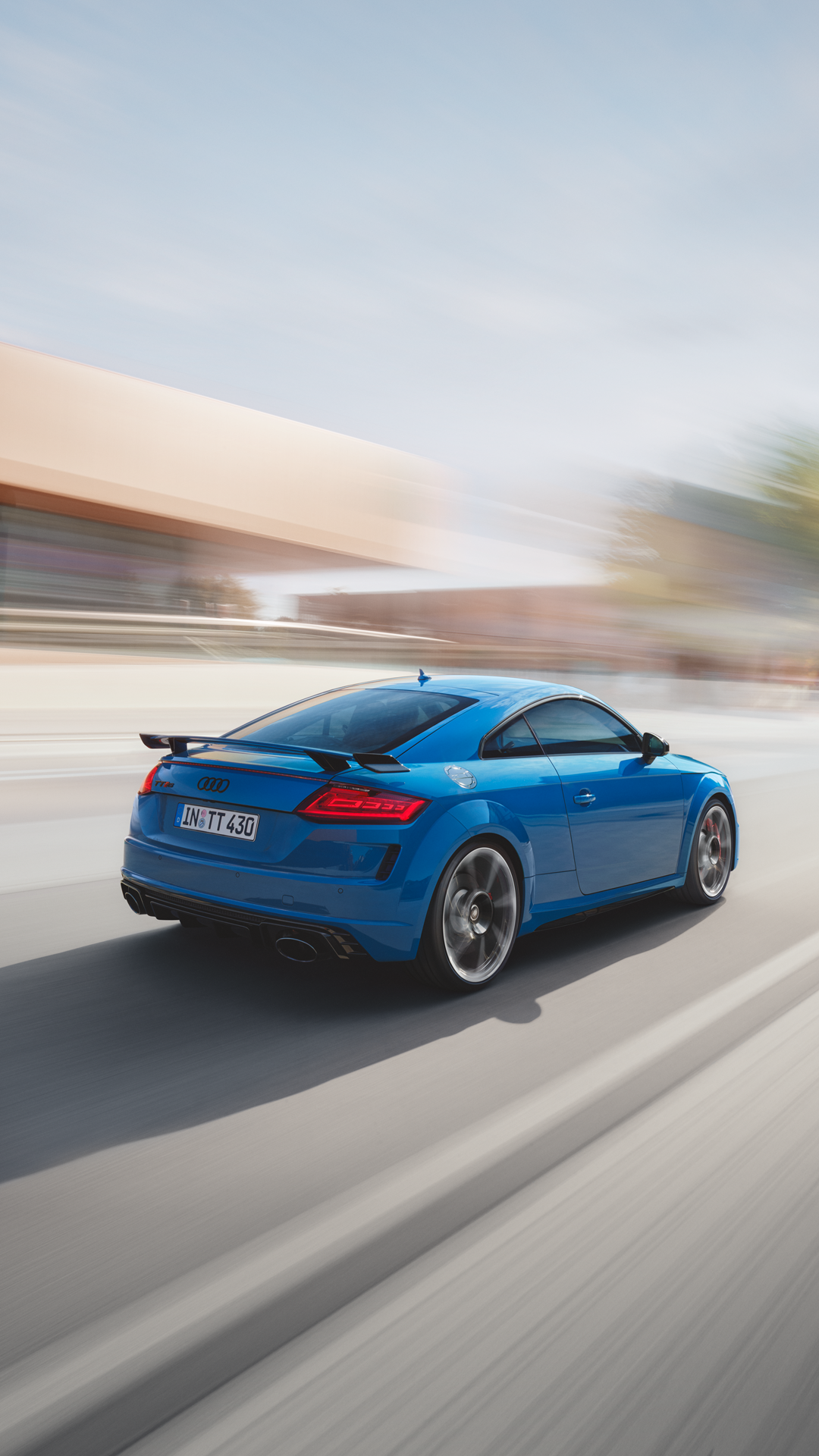 Audi TT RS Coupé dynamic rear view