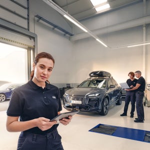 Servicio de recogida y entrega para mantenimiento en un taller Audi. 