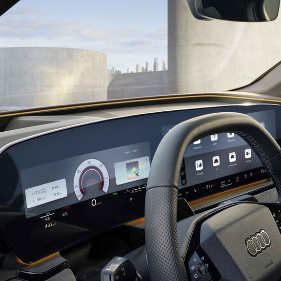 Foto de la luz de interacción del Audi SQ6 Sportback e-tron. 