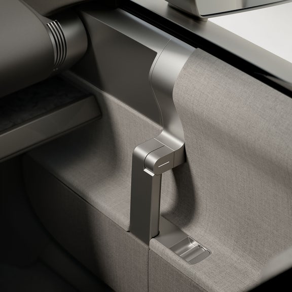 Close up on interior elements of the Audi Concept C.