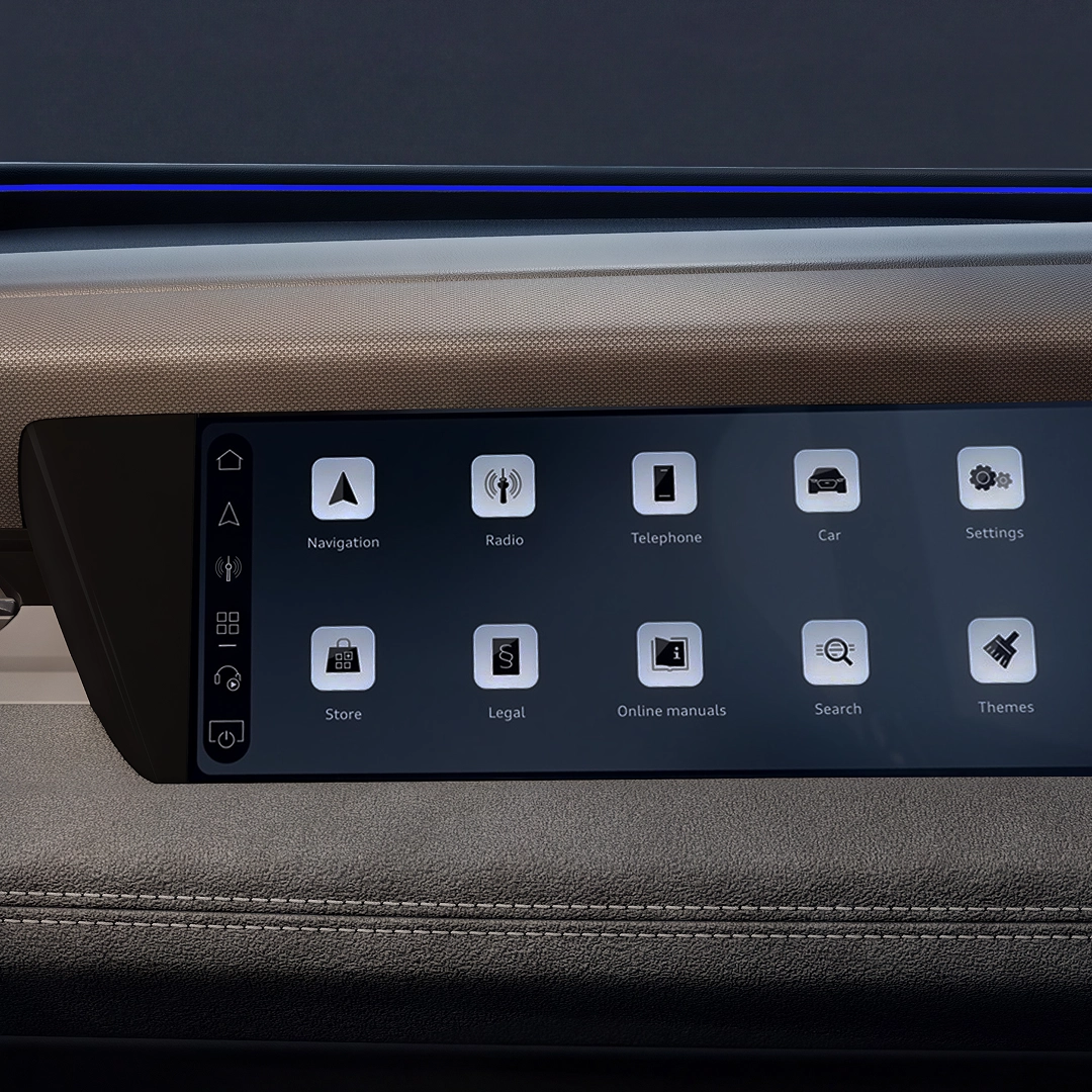 Close-up of the MMI passenger display.