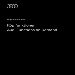Köp funktioner med Audi Functions on Demand: Instruktionsvideon använder tydliga animationer och skärmbilder för att visa hur du köper funktioner i Audi Functions on Demand.
