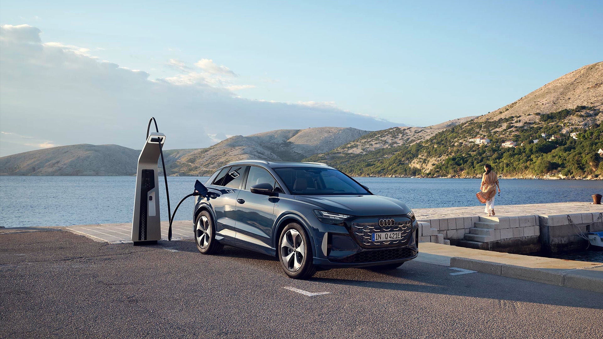 Un coche Audi eléctrico que se beneficia de las ayudas CAE.