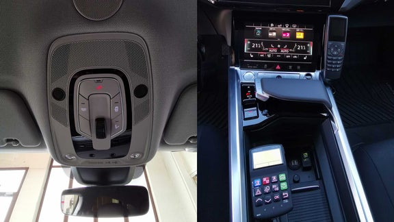 Audi Polizei-Auto Innenraum