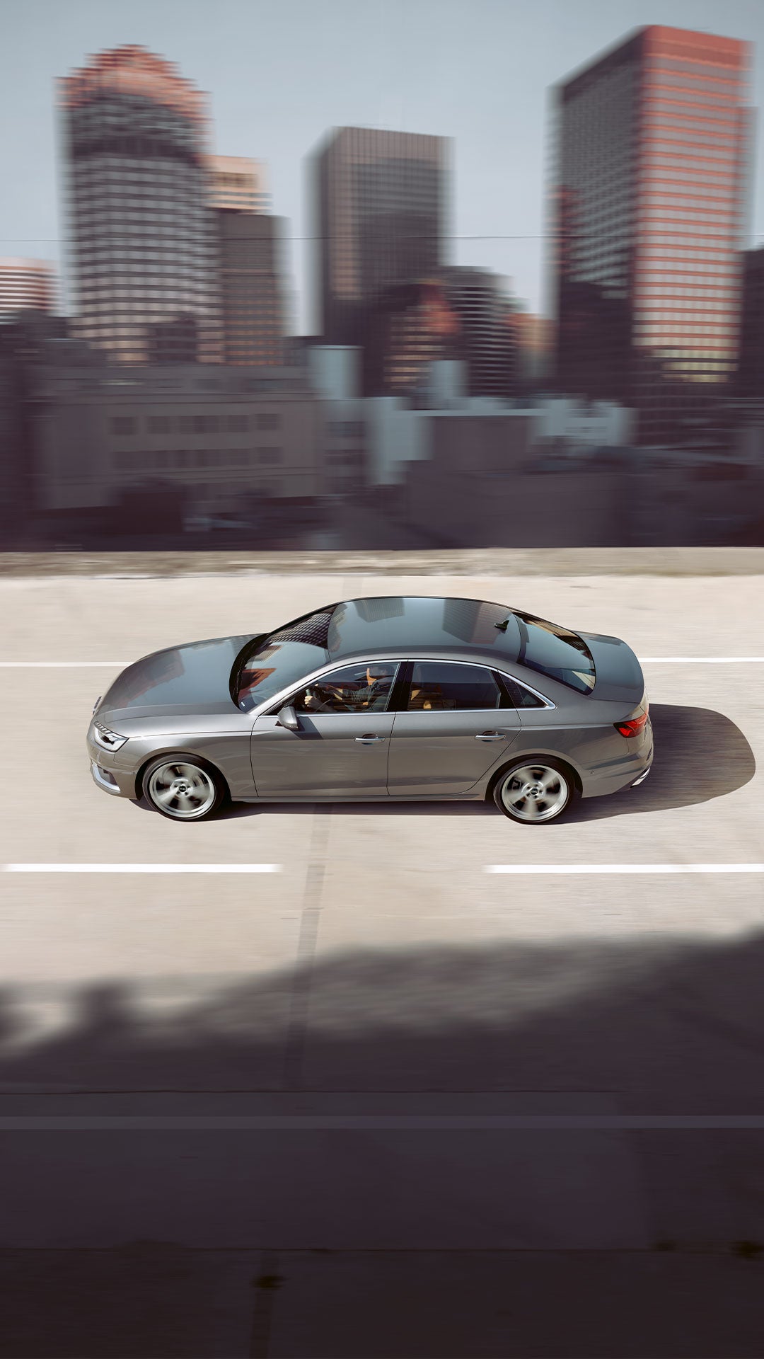 Dynamic Side view Audi A4 Sedan