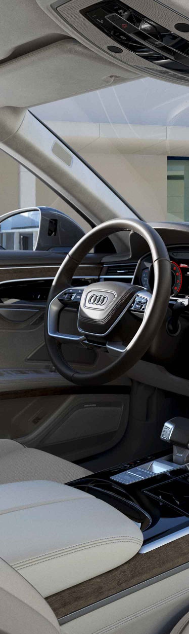 Inside view of the Audi A8