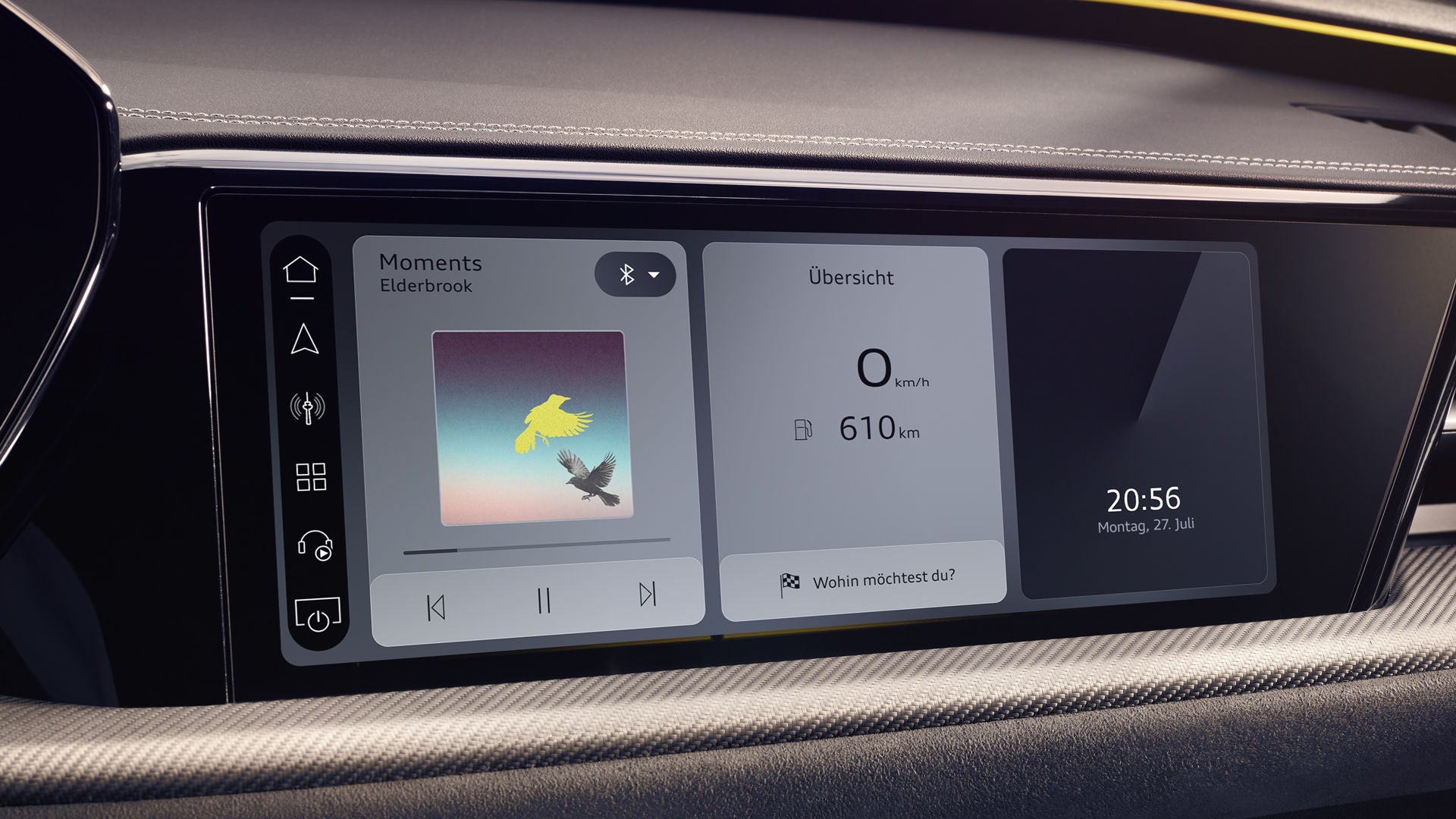 Nahaufnahme des MMI Beifahrerdisplays im Q5 Sportback.